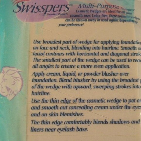 3x Swisspers Premium Cosmetic Wedges, Latex-Free 3 pks Set - Picture 2 of 3